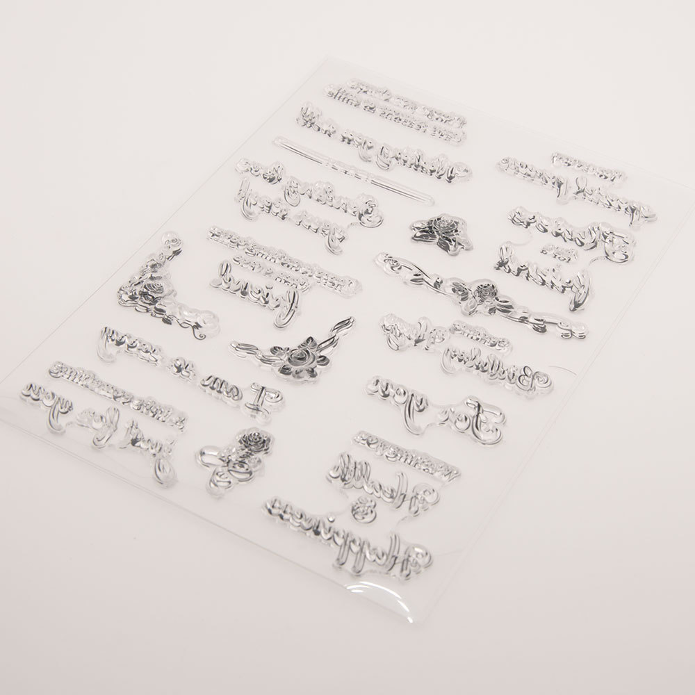 1pcs Special Person Wihs You Well with Love Sympathy Congratulations Wishes Words Clear Stamps for Card Making and Scrapbooking