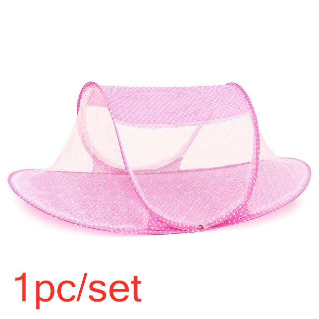 Baby Bettwäsche Krippe Netz Tragbare Faltbare Schlaf Netz Neugeborenen Moskito Zelt freundlicher Bett Zelt Moskito Netz für Baby Krippe: 1pc Rosa