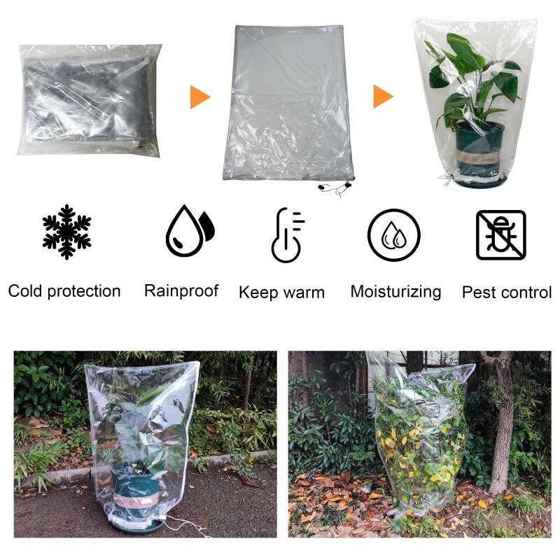 Sacchetti di copertura per piante antigelo coperture protettive per piante invernali opzione multi-dimensioni