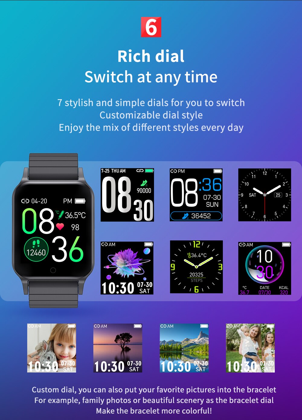 LEMFO T96 Smartwatch Körper Temperatur Überwachung IP67 Wasserdicht Herz Bewertung Fitness Clever Uhr Männer Frauen Für Andriod IOS