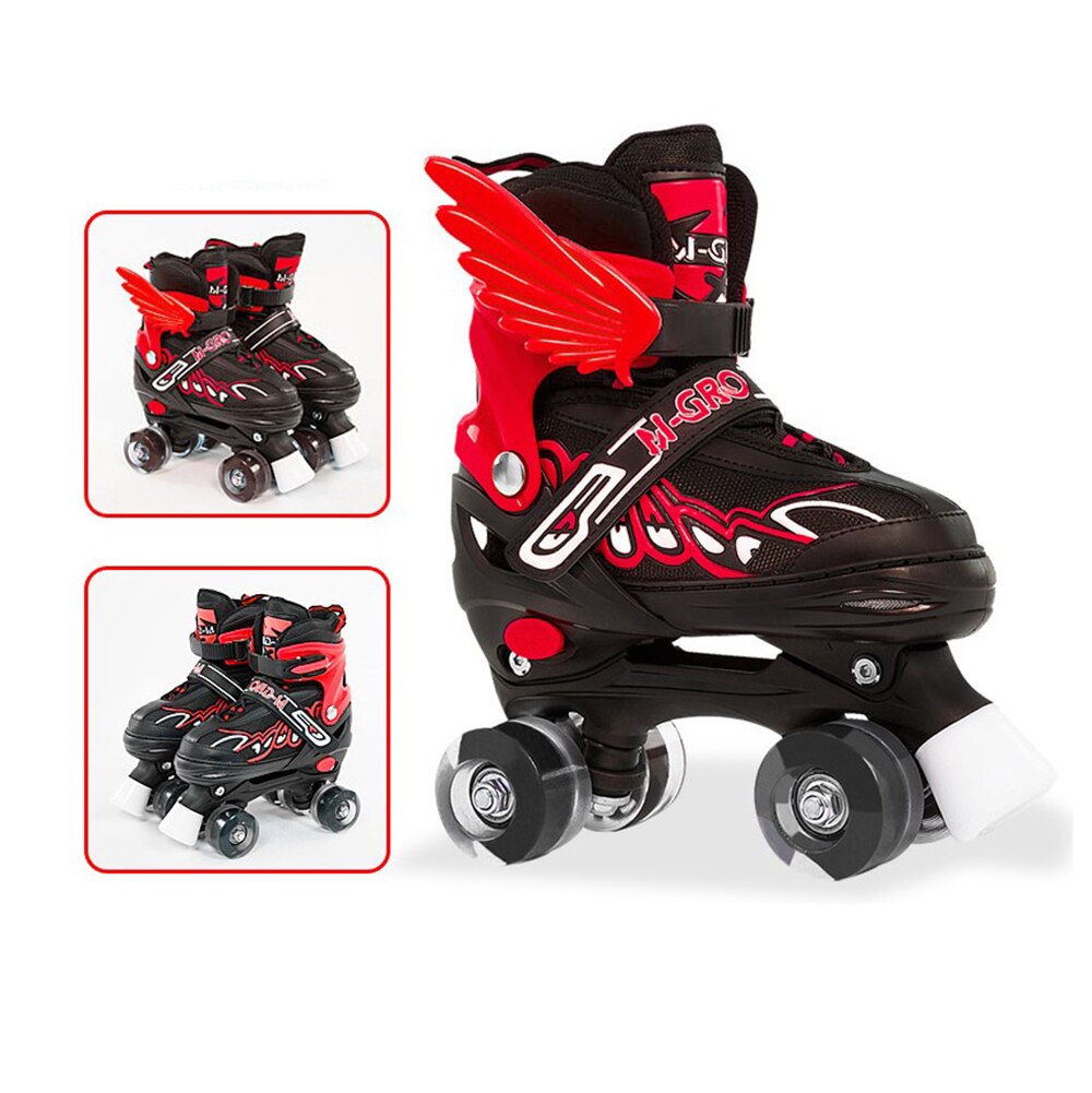 neue Kinder Einstellbare Skates Rollschuhe Jungen Mädchen kinder Rollschuhe Schuhe Flash 4-Räder Außen Sport skates