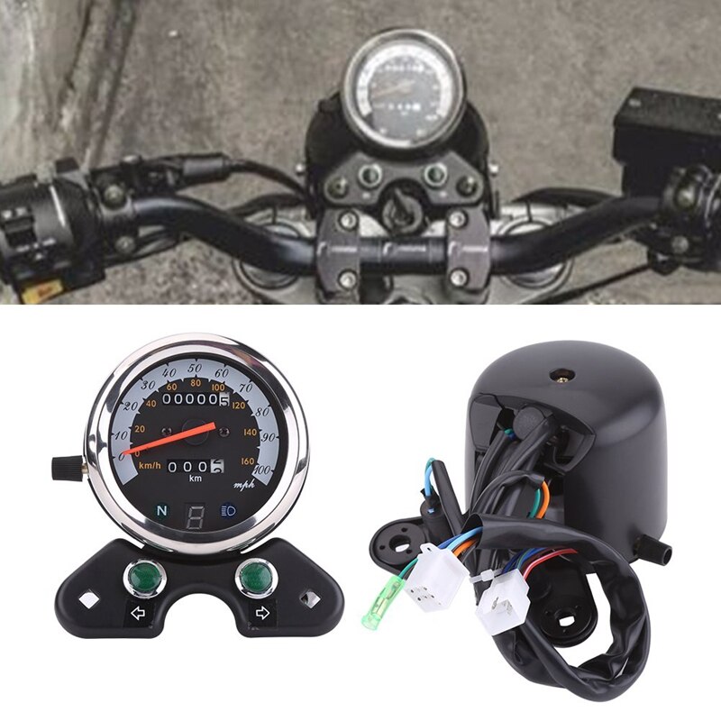 Moto Universelle Double Compteur Kilométrique Jauge De Vitesse Pour Honda