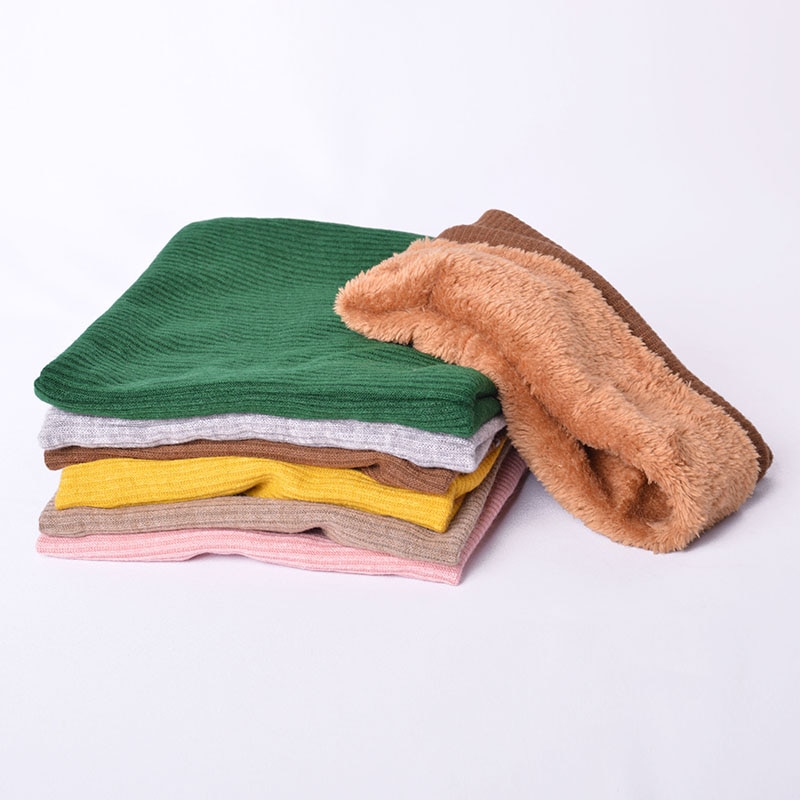 Talvivillahuivi naisille miehille lapsille paksunnettu sametti o-huivi naisen kaulahuivi lämmin kaulus yksivärinen echarpe femme hiver