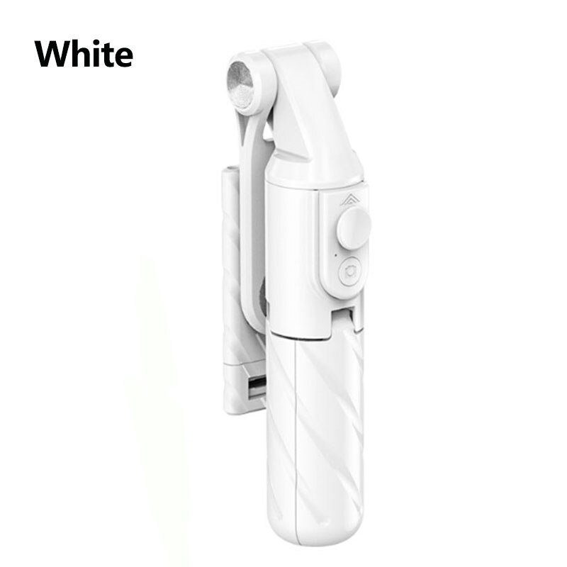 SuiKuai ZP1 Mini Foldable Wireless Bluetooth Selfie Stick Tripod With Fill Light Shutter Remote Control For IOS Android: ZP1 White