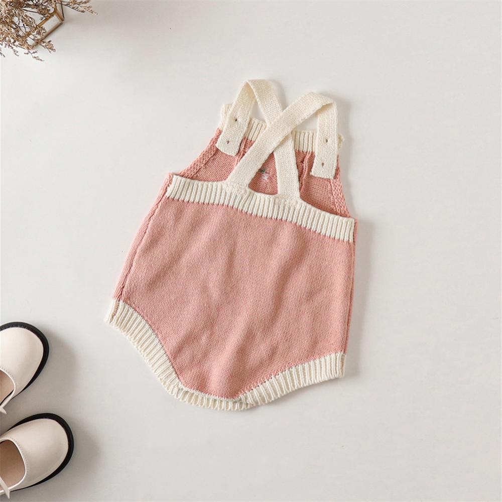 0-3T Baby Meisje Truien Sets Peuter Geborduurde Katoen Gebreide Jas Baby Truien Rompertjes Pasgeboren Knit Bretels Jumpsuits