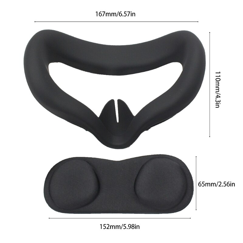 Morbido cuscinetto per maschera per gli occhi in silicone per Oculus ricerca 2 VR occhiali unisex blocco della luce viso copertura per gli occhi pad antisudore per dom2