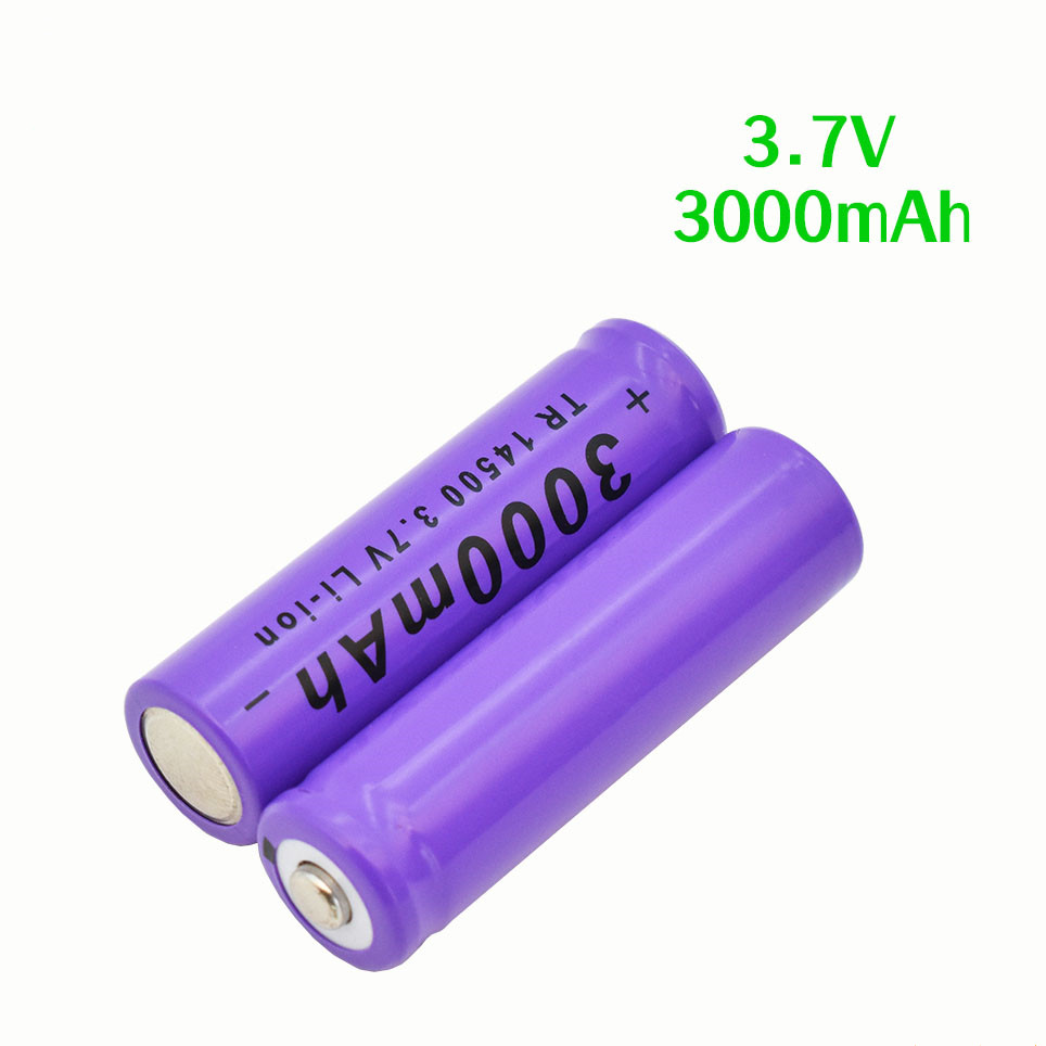 100% 14500 Lithium Batterij 3.7V 3000Mah Oplaadbare Batterijen Kan Lassen Nikkel Vel Bateria Voor Torch Led Zaklamp Speelgoed