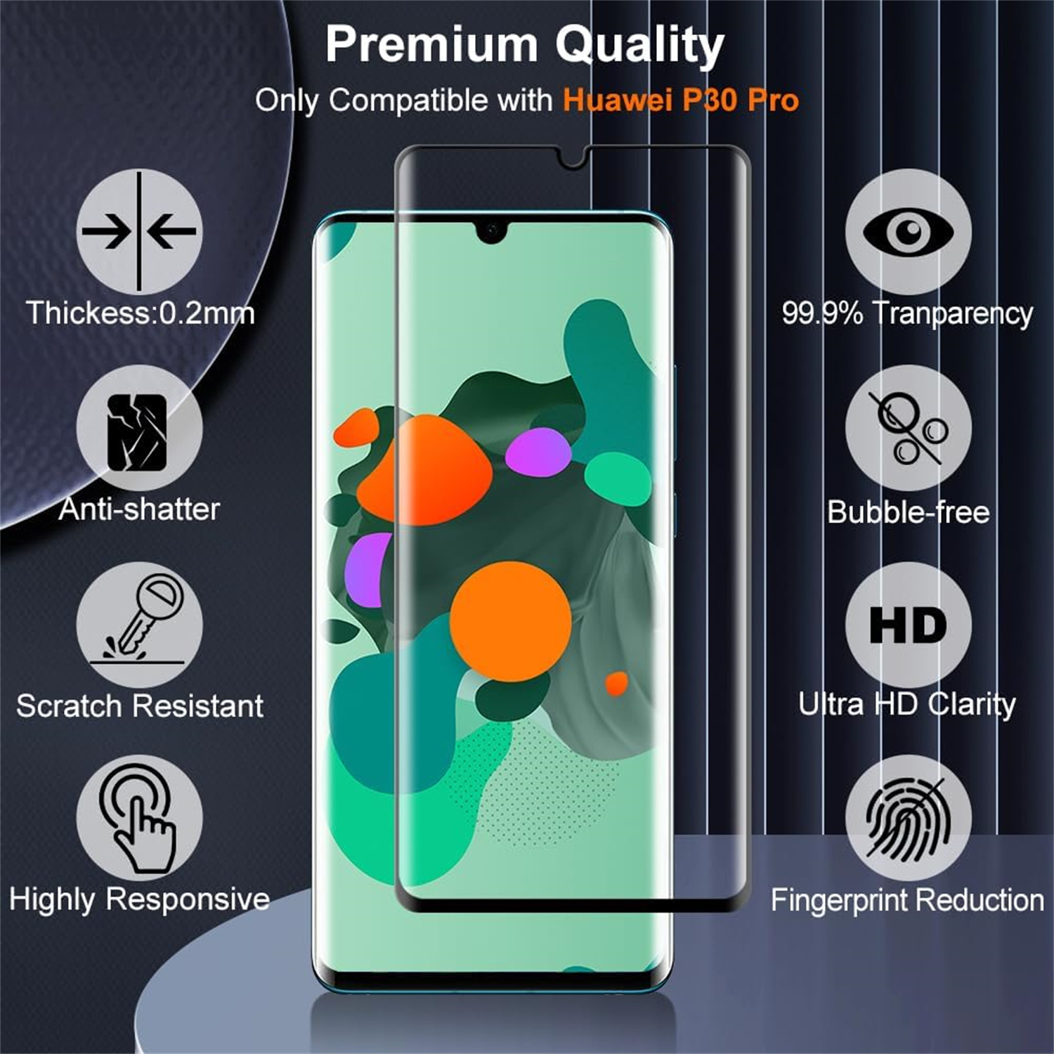 1/4Stck Volle Abdeckung Glas Für Huawei P30 Profi Bildschirm Schutz Für Huawei P30 Profi Gehärtetem Glas Schutz Film