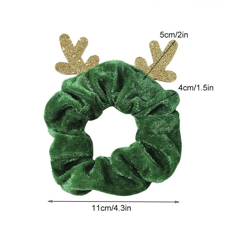 1PC Einfarbig Weihnachten Scrunchies Frauen Samt Haar Krawatten Elastische Haar Bands Elch Flanell Gummiband Pferdeschwanz Haar Zubehör