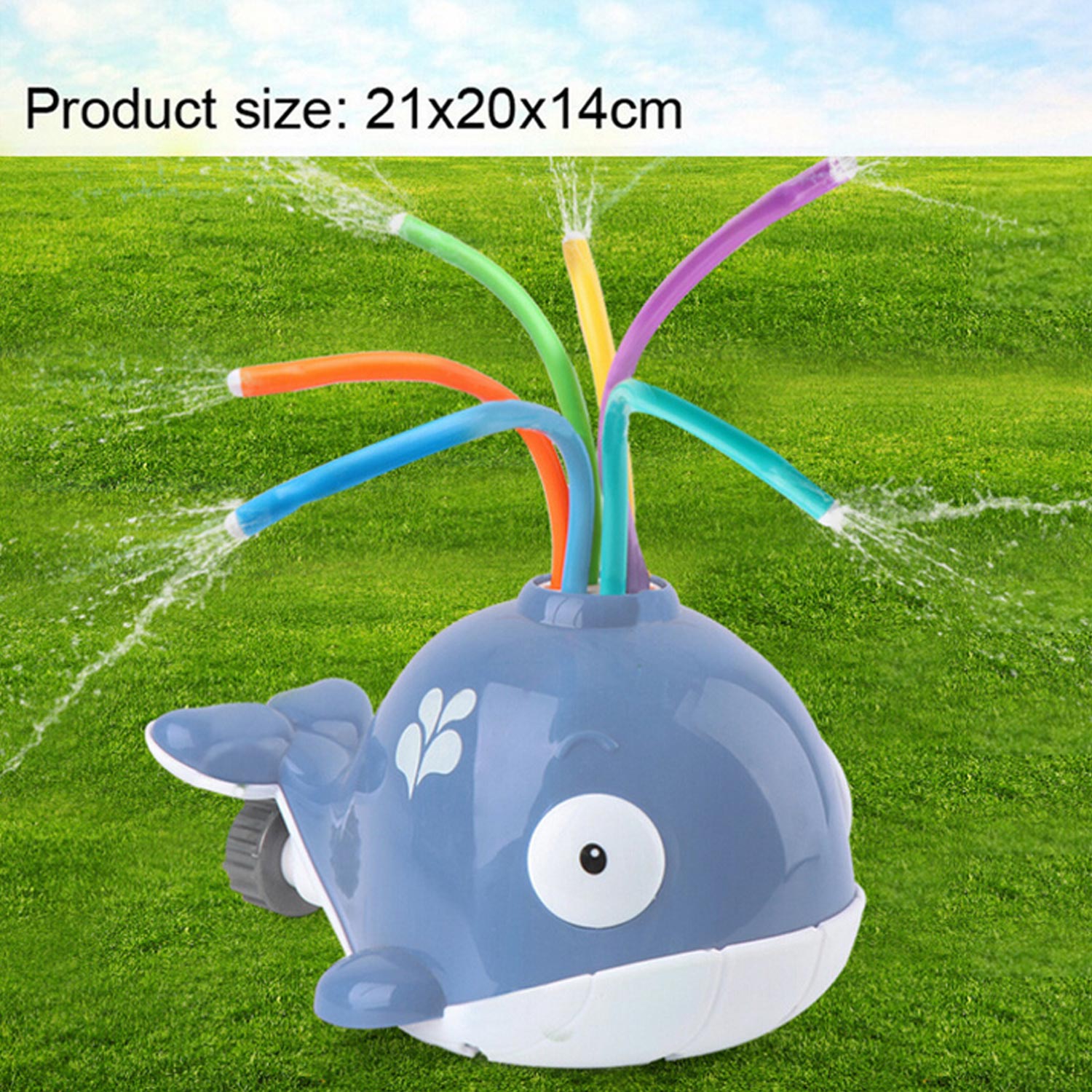 Kids Cute Whale sprinkler Outdoor Summer Water Spray Sprinkle Baby Bath Toy for Backyard Garden Lawn Swimming Pool Bathing