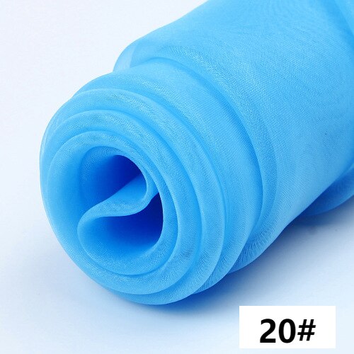 Tela de Organza de tul para costura de vestidos, faldas de tutú, boda, velos, cortinas, color negro, blanco, azul, rojo, por metro, 3M/5M/10M: 150cmx5M / 20