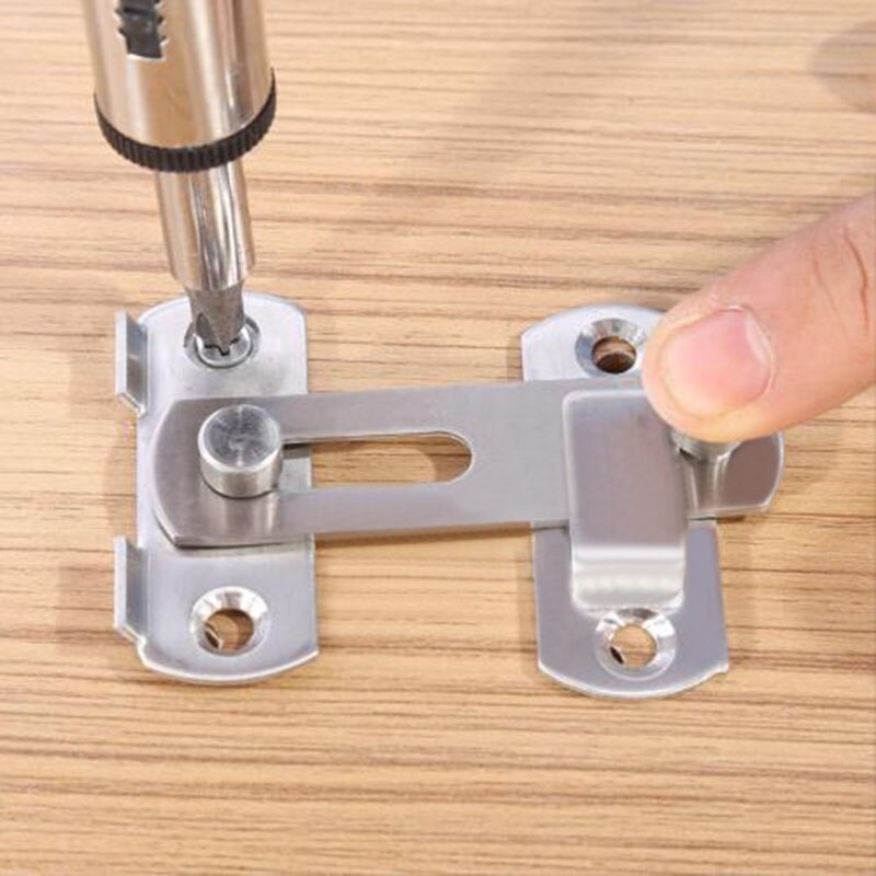 Safety Sliding Door Lock Buckle Secure tool Cabinet Stainless Steel Pet Hardware Barn