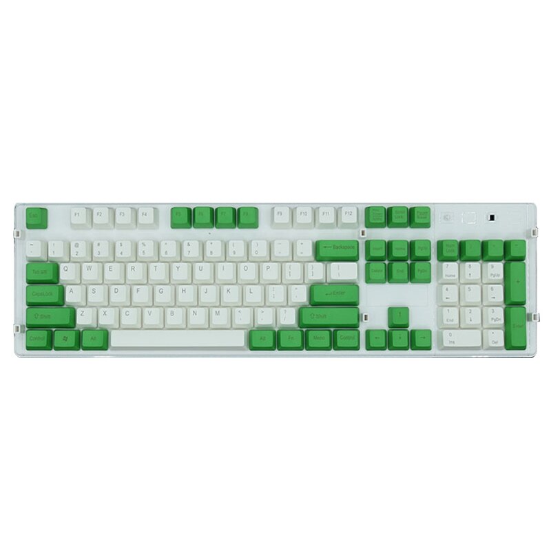 Clavier mécanique PBT à 104 touches gravées au Laser, coloration par Sublimation, couleur assortie, profil OEM, jeu de capuchons de touches, 066A: 2