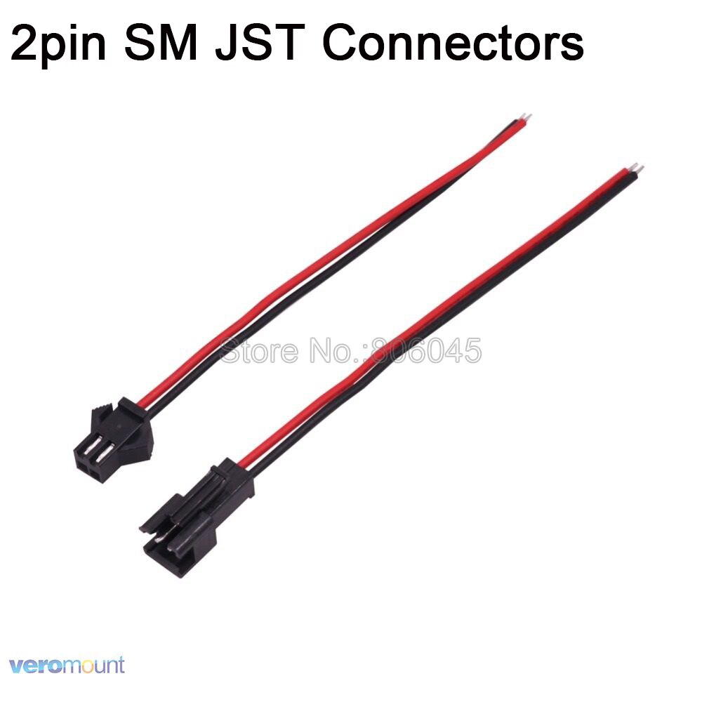 5Pairs 2pin 3pin 4pin 5pin 6pin SM JST LED Connector Male & Female Plug Socket Connector 15cm Wire for RGB RGBW RGBWW LED Strip: 2pin