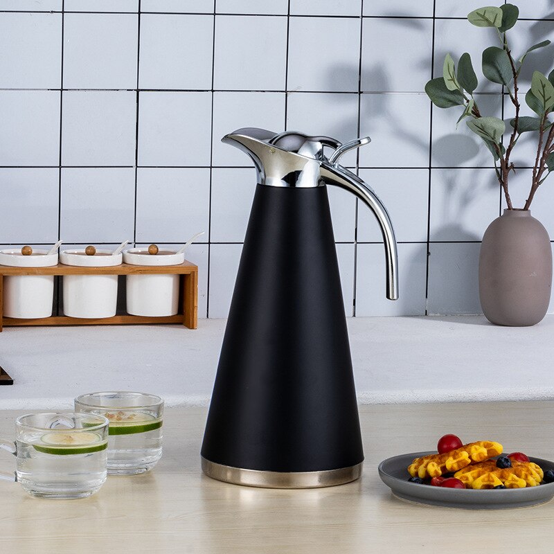 Simple Modern Tea Kettle Stainless Steel Electric Water Kettle Camping Travel Eco Friendly Bouilloire Kitchen Supplies EB50SH: 1.5L / Black