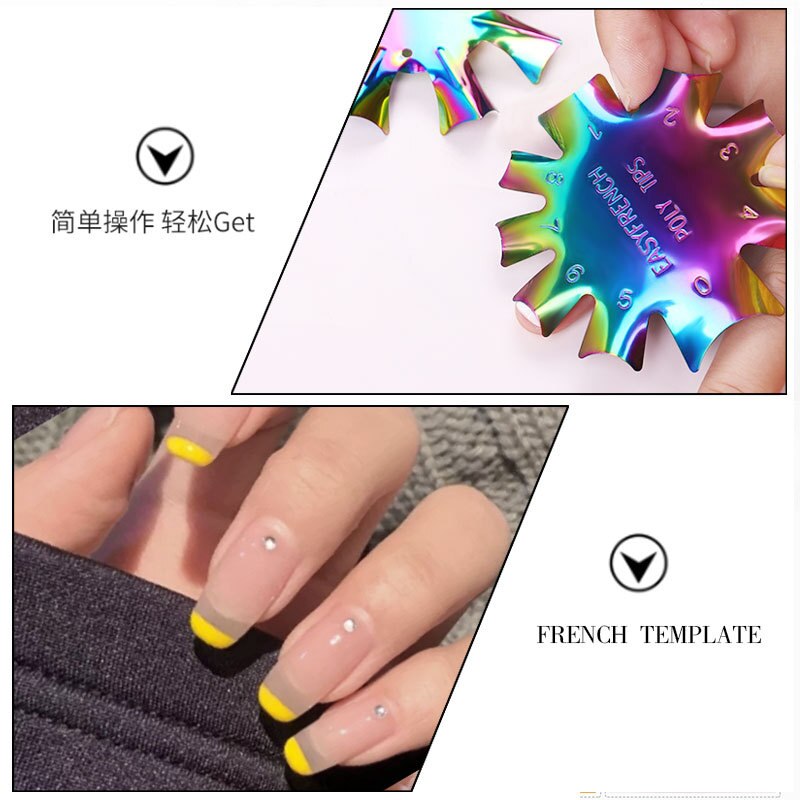 Easy French Smile Cut V Line Almond Shape Tips Manicure Edge Trimmer Nail Cutter Acrylic Pink White French Nails Accessories