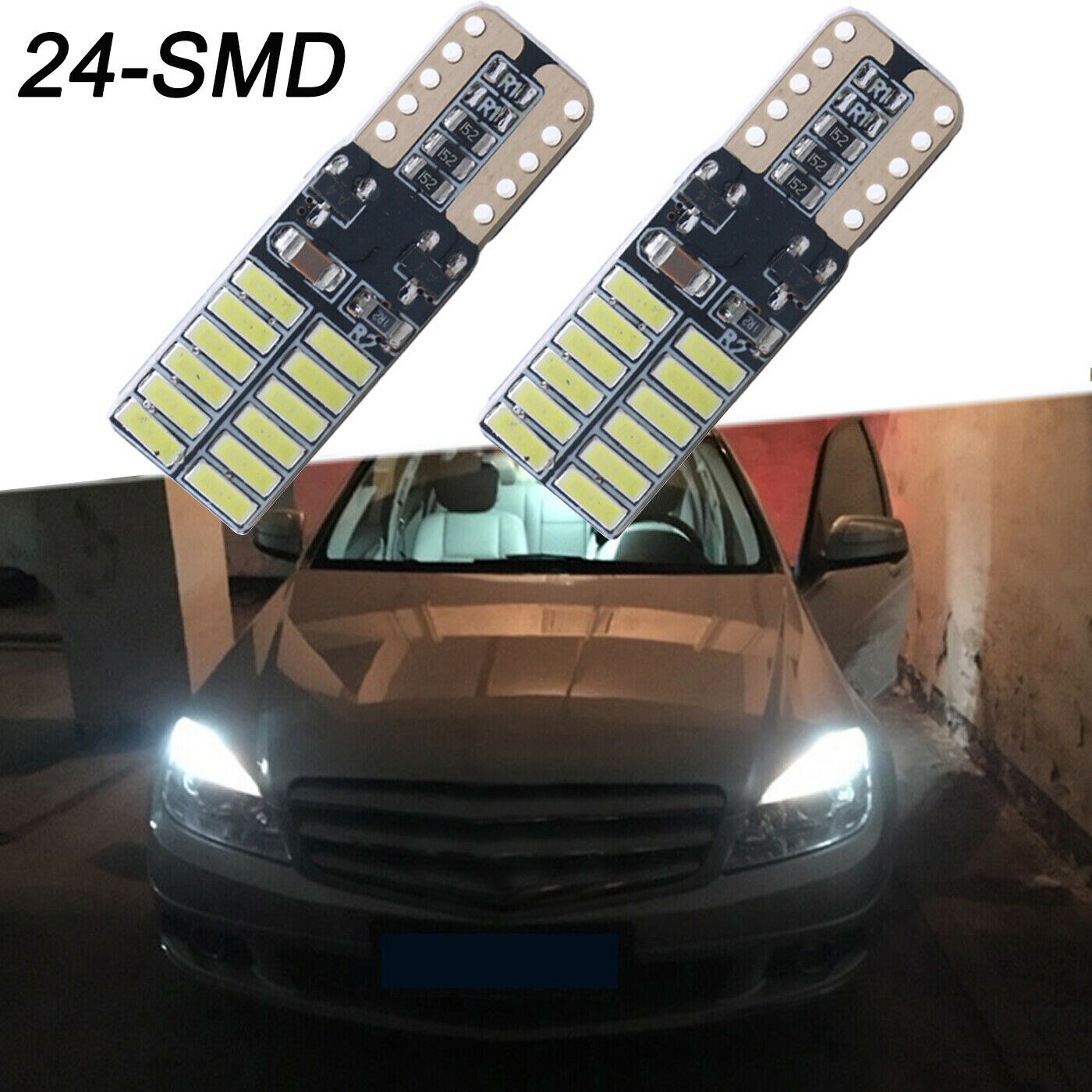 Udskiftning led-lys xenon 24- led-pærer til mercedes-benz  w204 parkeringslamper
