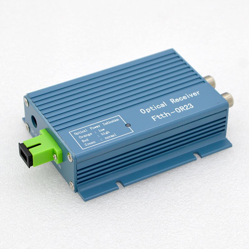 1PCS OR23B FTTH CATV Optical Receiver With WDM, AGC Converter SC APC Connector Mini Mode With Inch RF 2 Output Special