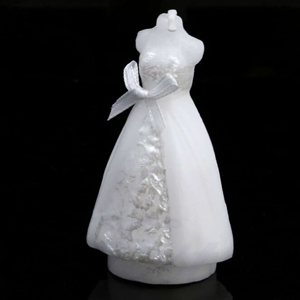 1 pièces nouvelle robe robe Art bougie blanc mariage mariée bougies de mariage fête fournitures décoration de la maison