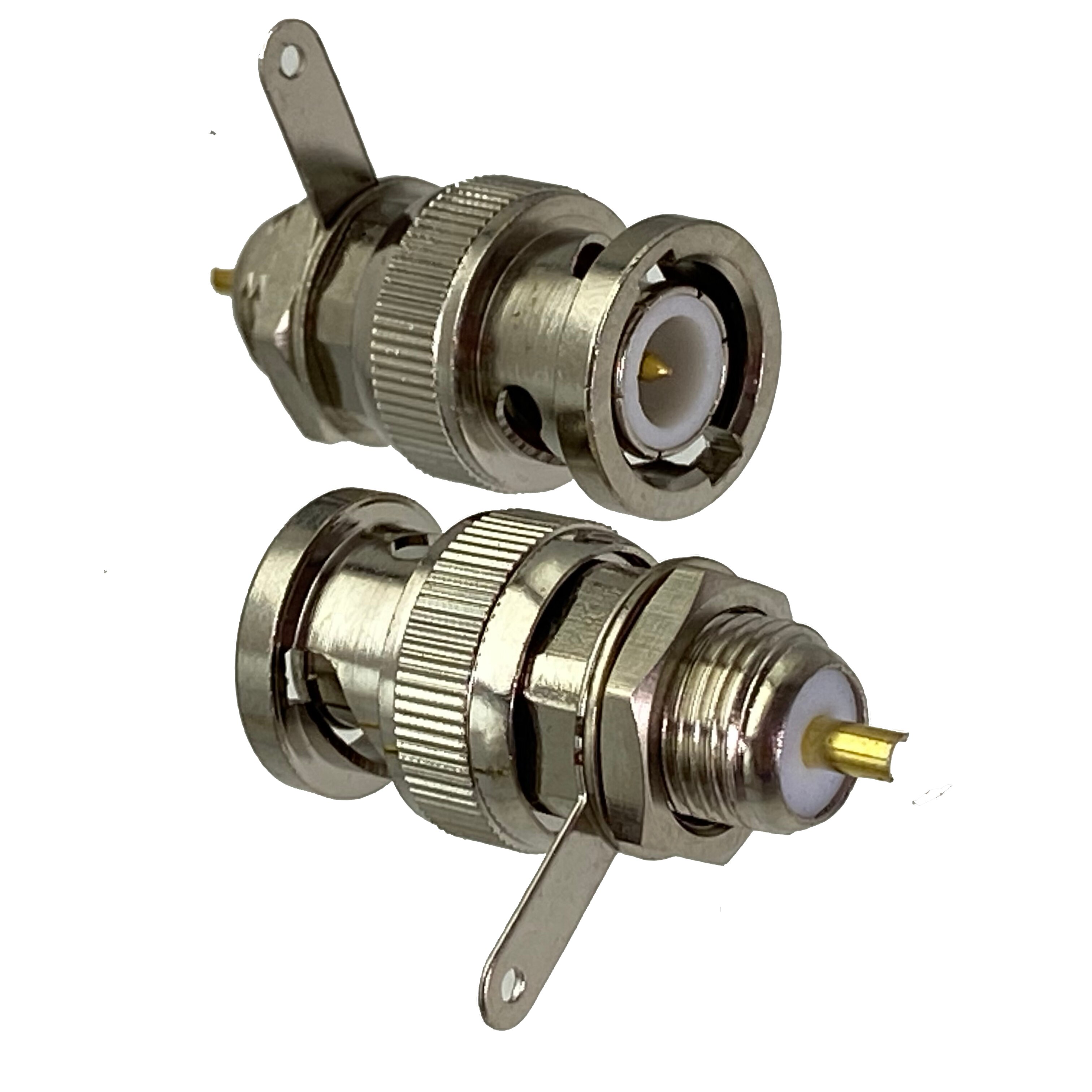 1pcs Connector BNC Male Plug Nut Bulkhead Solder Panel Mount RF Coaxial Adapter Wire Terminal Brass