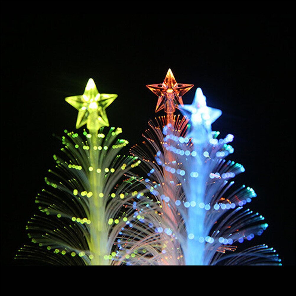 1 st julgranslampa ljus färgglada led-fiberoptisk nattlampa barn xmas xmas dekoration nattlampa leksak