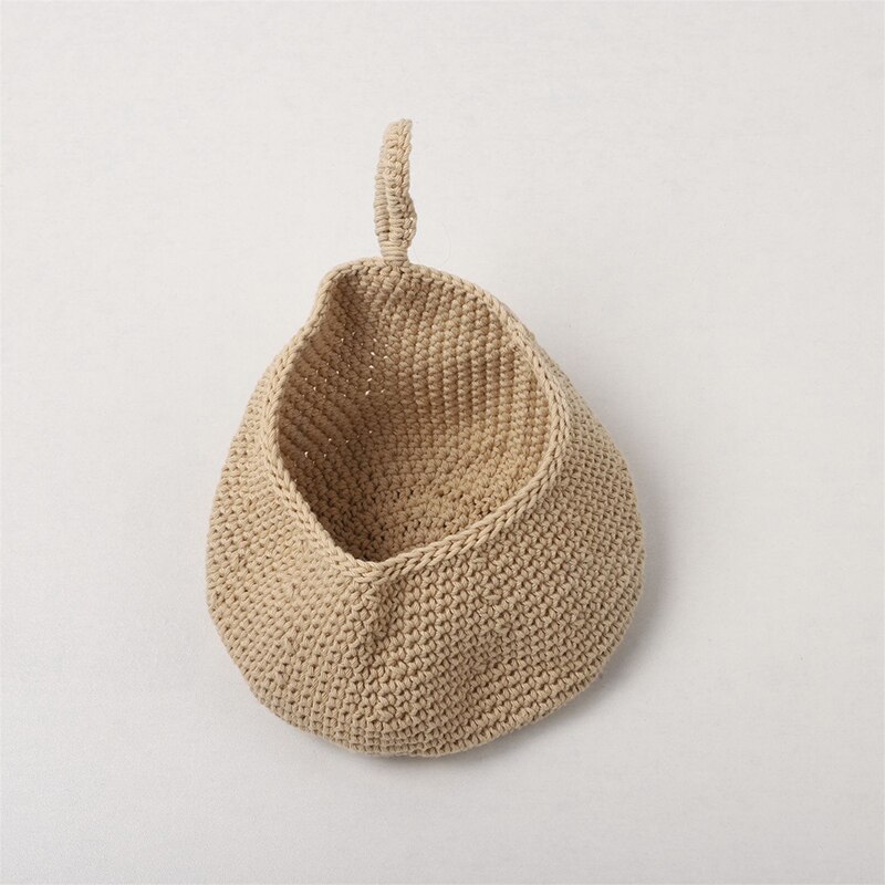 Wall Hanging Vegetable and Fruit Basket Natural Wicker Woven Fruit Basket Kitchen Table Wall Hanging Storage Basket Dry Shelf2pc