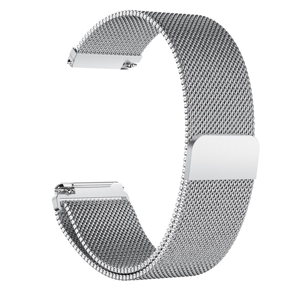 Metal Stainless Steel Band For Fitbit Versa Strap Wrist Milanese Magnetic Bracelet fit bit Lite Verse 2 Band Accessories: Silver