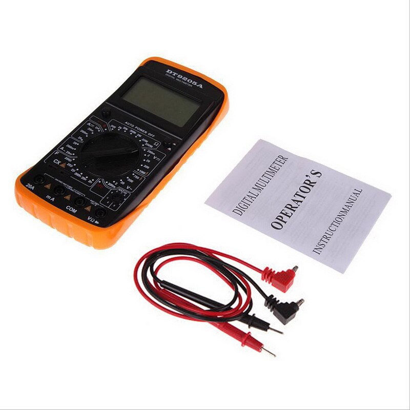 DT9205A Digital Multimeter LCD AC/DC Ammeter Resistance Capacitance Transistor Tester Diagnostic-tool Electronic multi meter