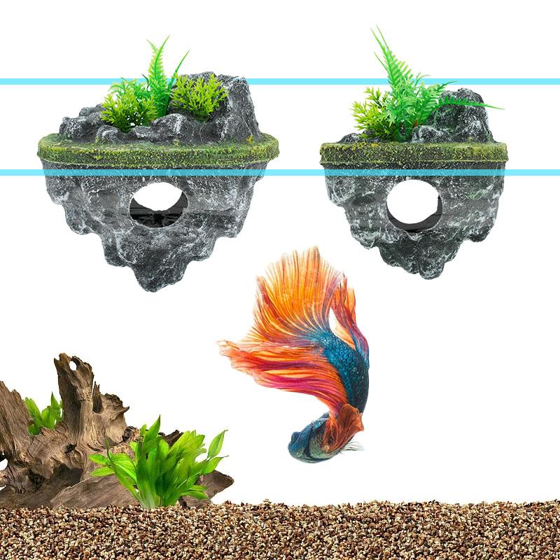 Aquarium Schwimmende Insel Aquarium Landschaft Ausgesetzt Steingarten Dekoration Schwimmenden Stein Tank Ökologische Landschaft Zubehör