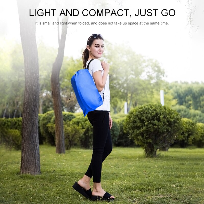 Silla de playa para adultos, saco de dormir para acampar, plegable, rápido, impermeable, inflable, saco de dormir para acampar