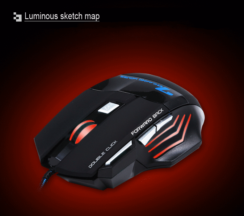iMICE Wired Gaming Mouse X7 7 Button 3200 DPI LED Optical USB Computer Mouse Gamer Mice Game Mouse Silent Mause PC