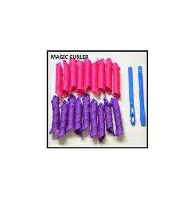Bricolage 55cm Long bigoudis 40 pièces/ensemble rouleau magique bigoudi magique bigoudis spirale boucles Kit de coiffure: 18pcs 30cm 01