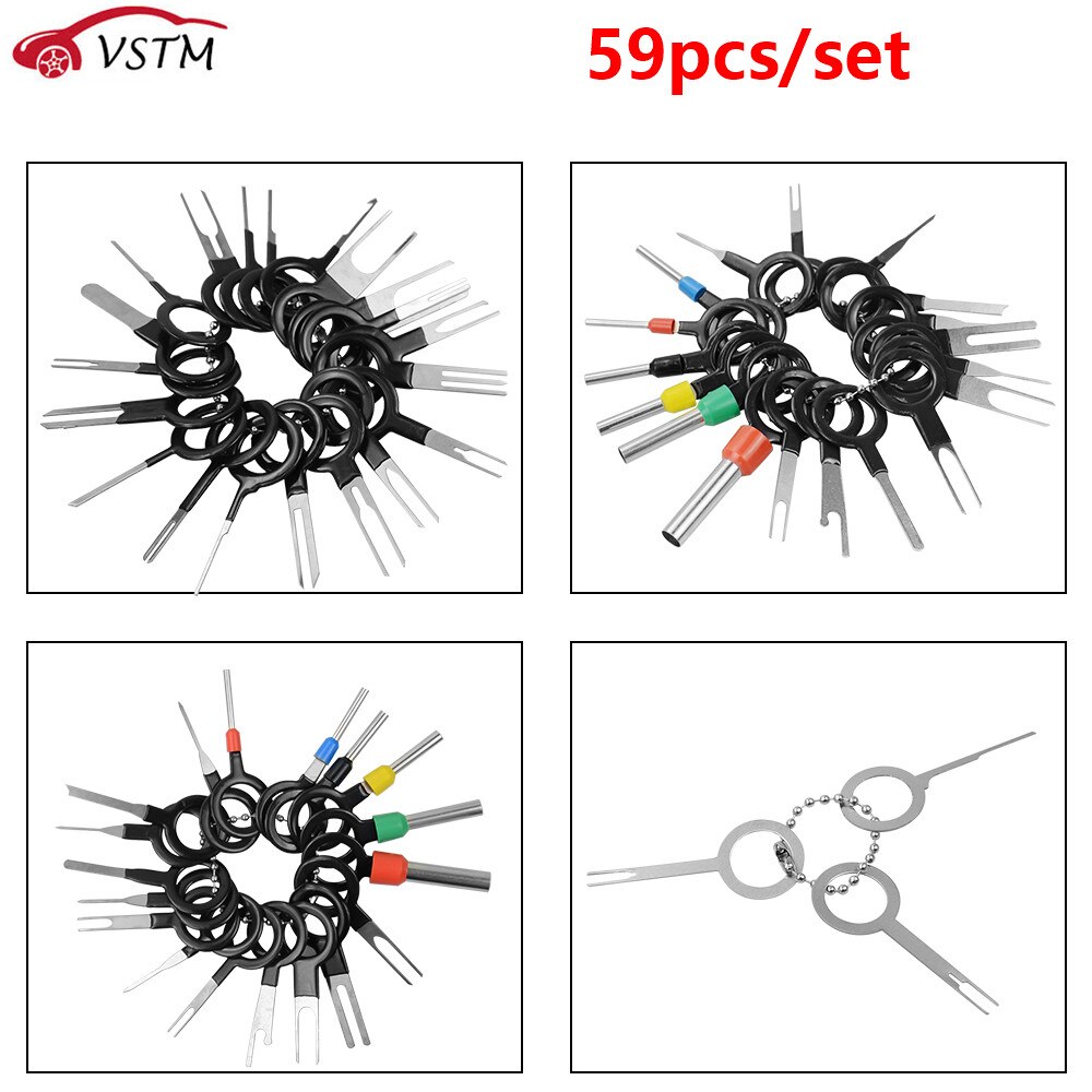 Car Terminal Removal Kit Wiring Crimp Connector Pin Extractor Puller Terminal Repair Tools 59PCS 38PCS