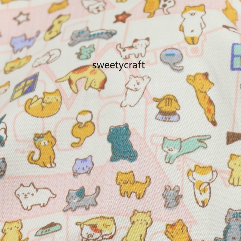 160x50cm cogumelo cervos impressão tecido de algodão por metros tissus retalhos diy costura material bebê vestido cama folha sarja pano
