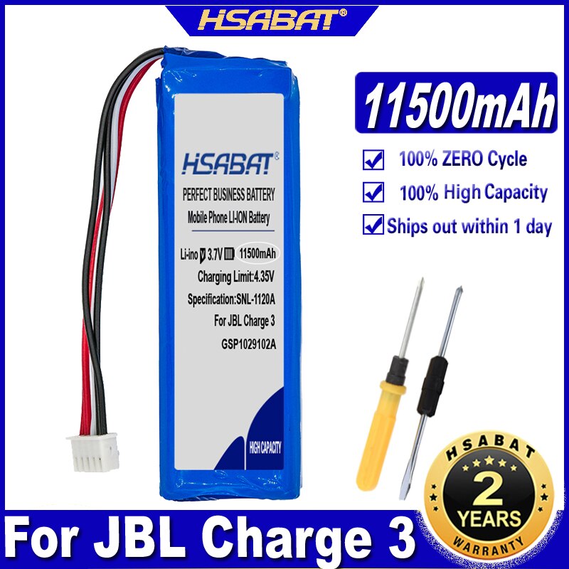 Top Brand HSABAT 11500mAh Battery for JBL Charge 3 / for JBL Charge 3 Batteries .check the place of 2 red wires