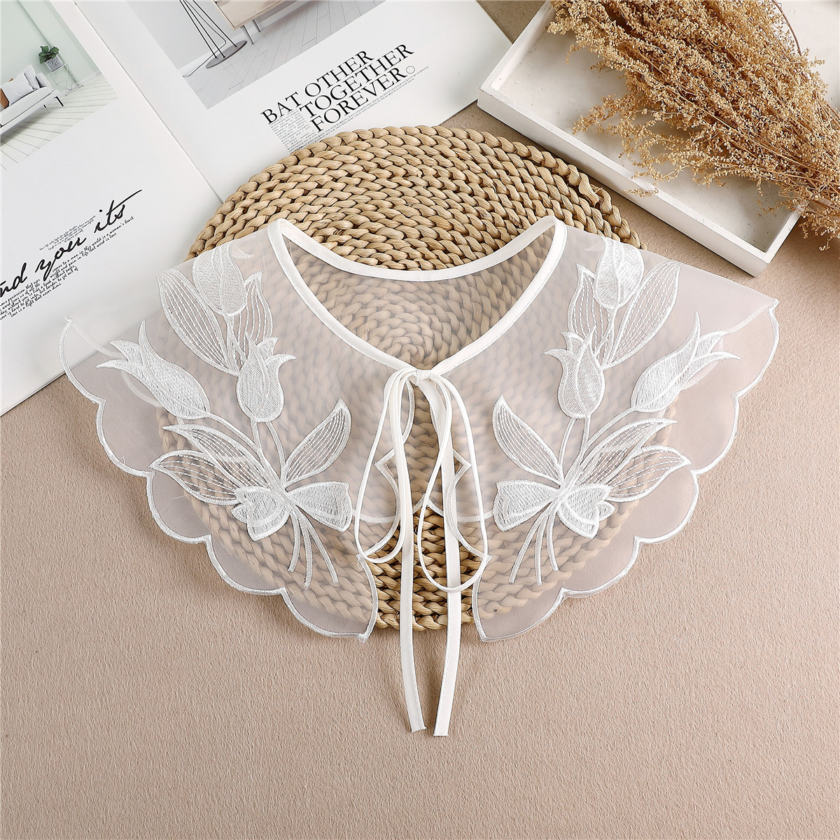 2022 Vrouwen Nep Kraag Afneembare Revers Ketting Dames Valse Kraag Blouse Top Faux Col Half-Shirt Kleding Accessoires: white B