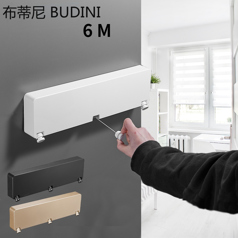 Séchoir à linge rétractable 3 lignes, support de séchage pour linge de salle de bain, corde métallique, Triple couche