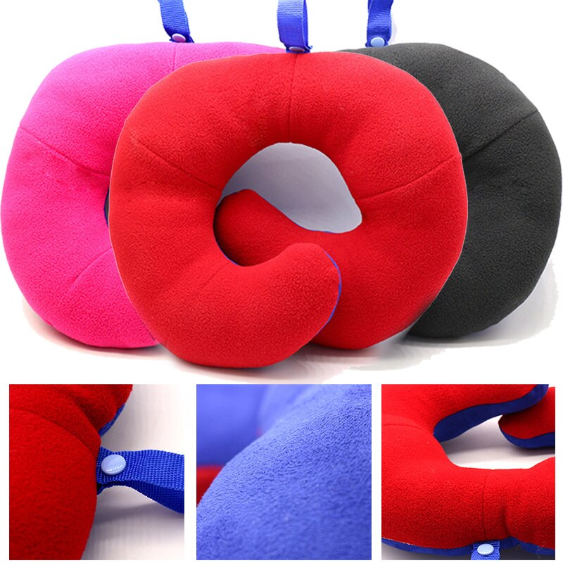 U Shape Memory Foam Reizen Auto Hals Kussens Gemak Vermoeidheid Kussen Zwart Rose Rood En Grijs Kleur Hoofdsteun Voor Auto kantoor Kussen