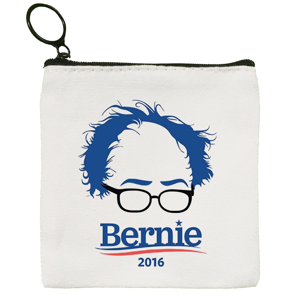 Bernie Sanders Inauguration Bernie Mood Canvas Coin Purse Coin Purse Collection Canvas Bag Small Wallet Zipper Key Bag: P