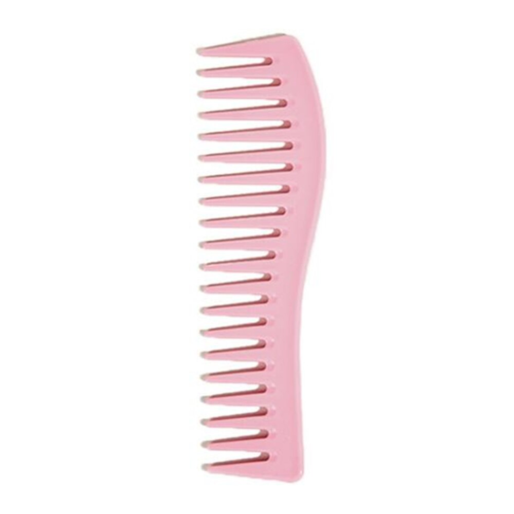 Wide Tooth Hair Comb Curly Hair Comb Detangling Hair Brush Anti-static Barber Hairdressing Dyeing Comb Salon Hair Styling Tool: Pink