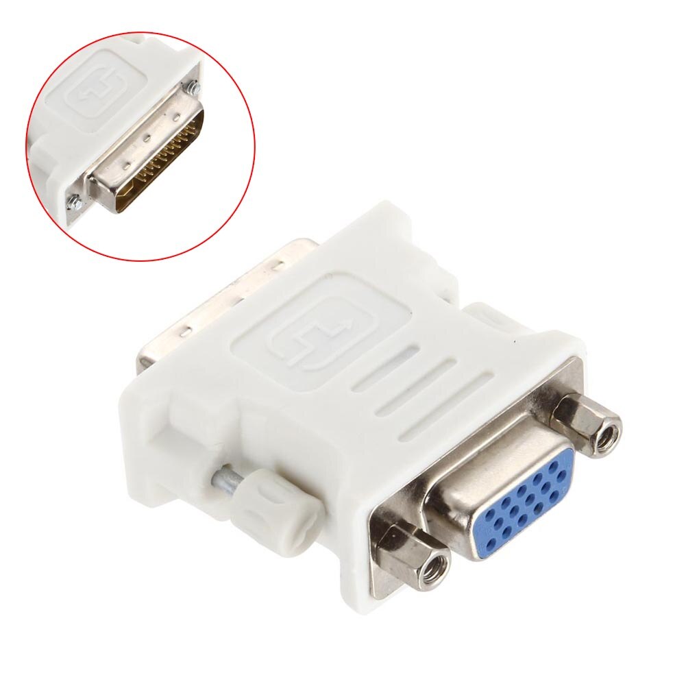 DVI-I Dual Link24+5 Male to HD 15 Pin VGA SVGA Female Video Card Monitor LCD Converter Adapter JHP-Best