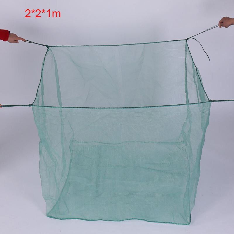 Fish Net Breeding Fence Cage Non-toxic For Preventing Landslides Breeder Shrimp: Green size 2X2X1m