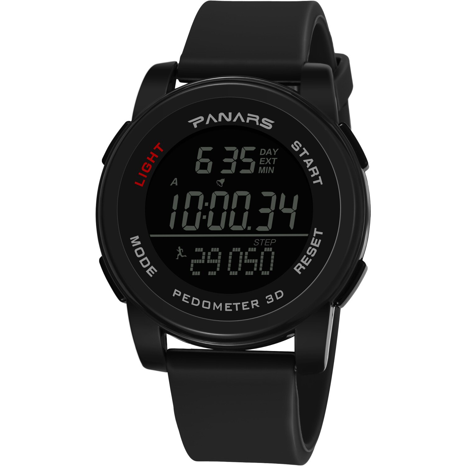 Digitale Heren Horloge Mode Waterdichte Running Stappenteller Mannen Sport Elektronische Horloge Relogio Digitale Horloges Voor Mannen Relogio: Black 