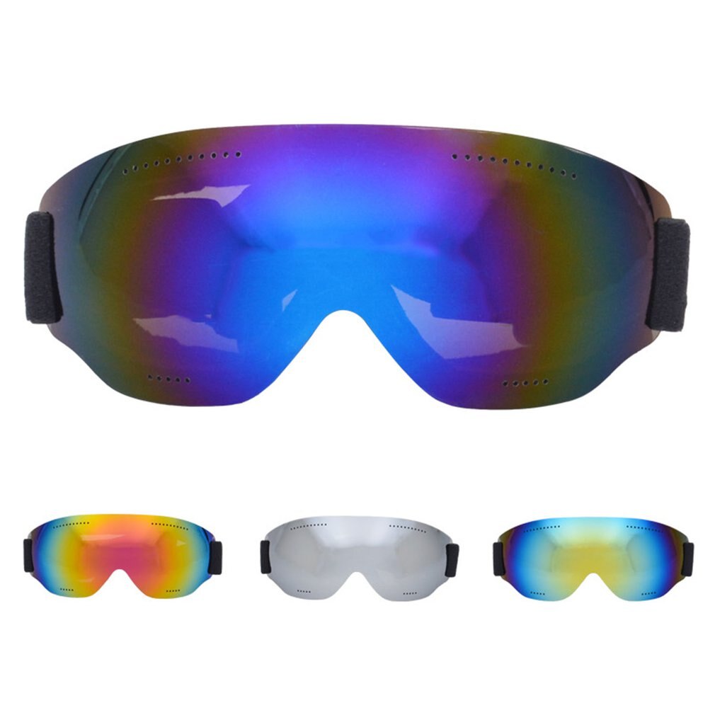 Universal Single Layer Ski Goggles Big Spherical Snow Goggles Mountaineering Windproof Glasses For Adults And Children