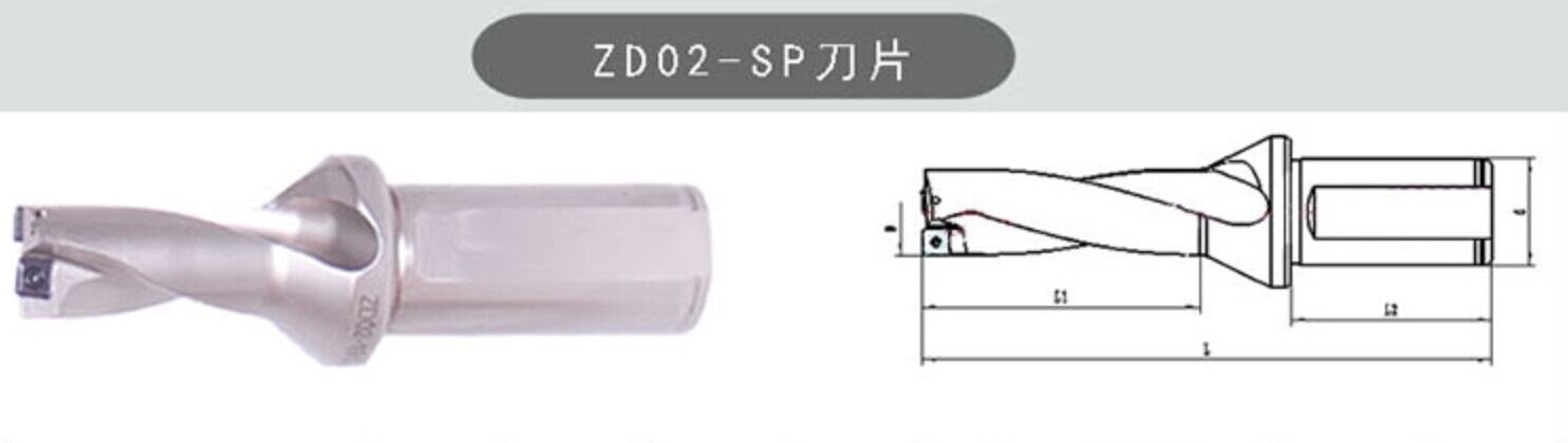 WC-C25-3D-SD24.5, insert indexeerbare boor, U boren, indexeerbare insert boren, fit op WCMX040208