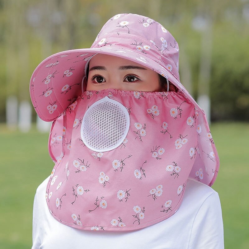 Sun Hat Female Summer Hat Cover Face Sun Hat All-match Summer Hat with Big Rim Anti-ultraviolet Cycling Sunhat: HT6896PK1