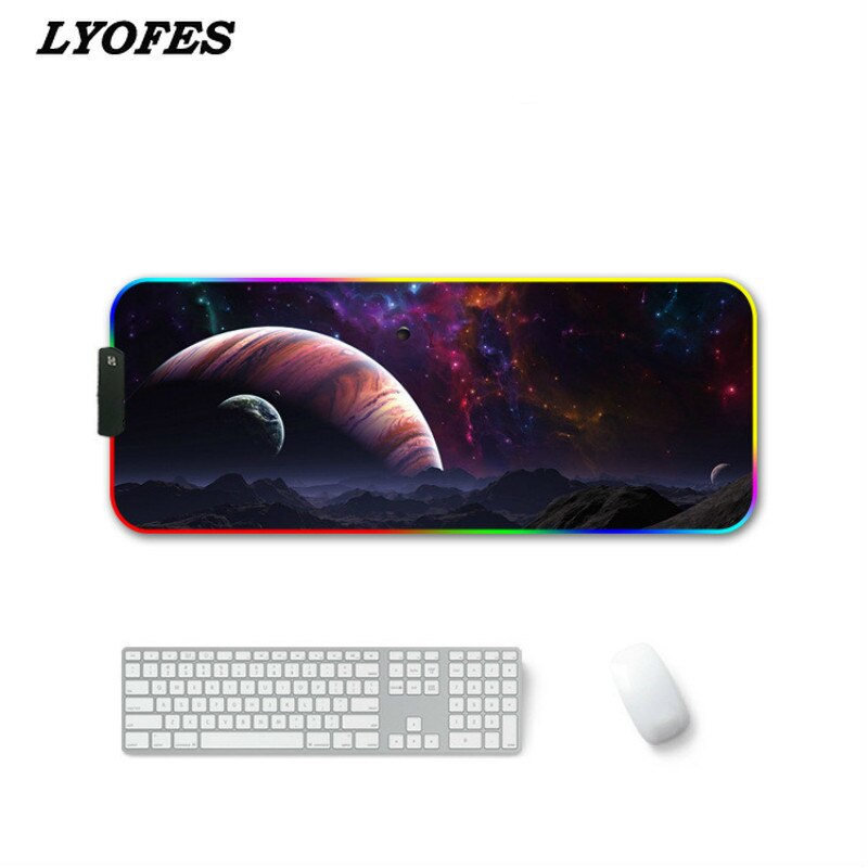 RGB Gaming Mouse Pad Large XXL Rubber Mat RGB Colorful LED Lighting Gaming Mouse Pad for PC Computer