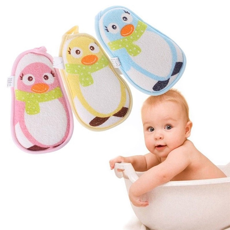 Nyfødte plejeprodukter baby shower bad svamp gnid spædbarn toddler børn badebørster bomuld gnidning krop vask håndklæde tilbehør