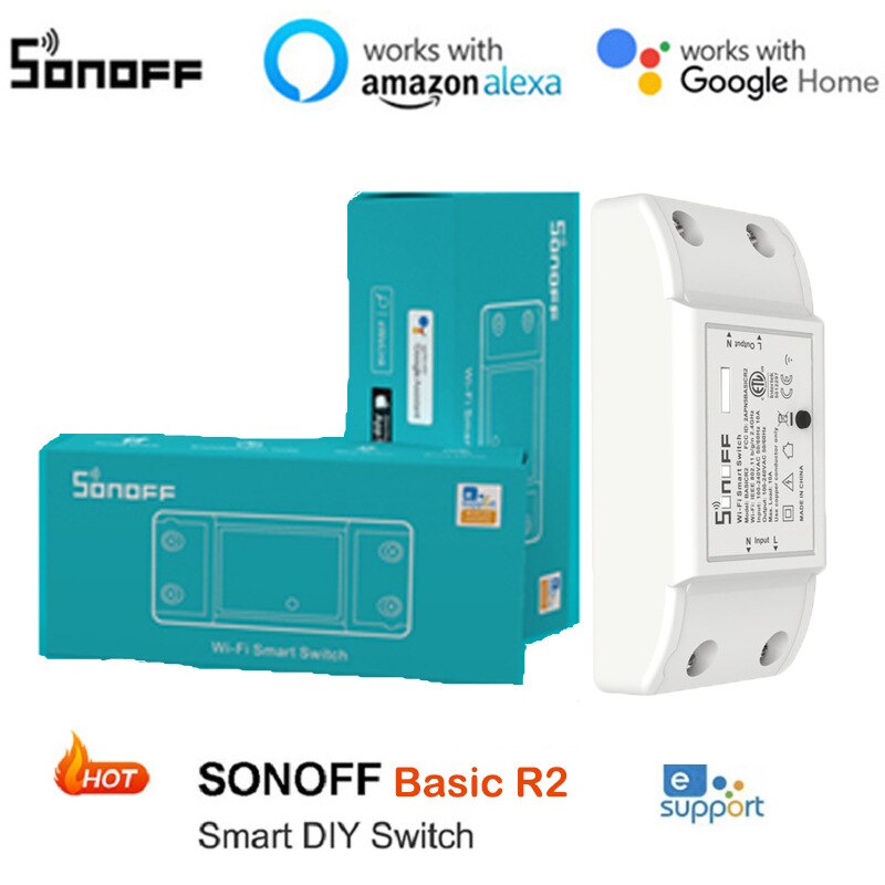 Itead Sonoff Basic R2 Mini Diy Module Wifi Lichtschakelaar Draadloze App Afstandsbediening Schakelaar 220V Smart Home Elektrische schakelaars