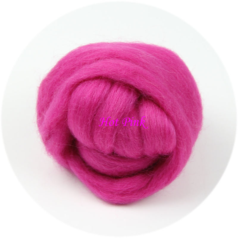 20 kleuren Wol Corriedale Needlefelting Top Zwervende Geverfd Spinning Nat Vilten Fiber: HP